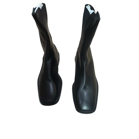 Everlane The City Leather Chelsea Boot Pull-On Square Toe Black Size 8 NWOB - Picture 5 of 12